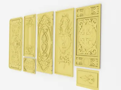 Ornament Curvings Collection  3D print model