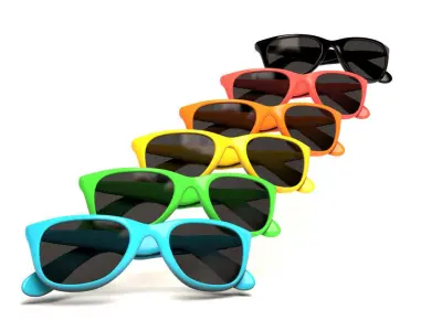 COLOR SUNGLASES  Low-poly 3D model