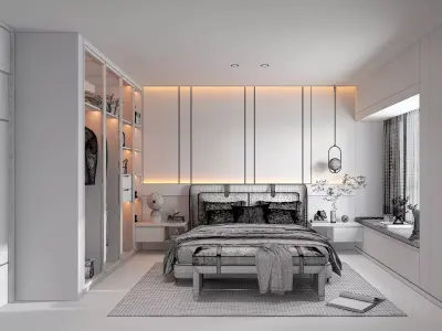 Modern bedroom 3D model