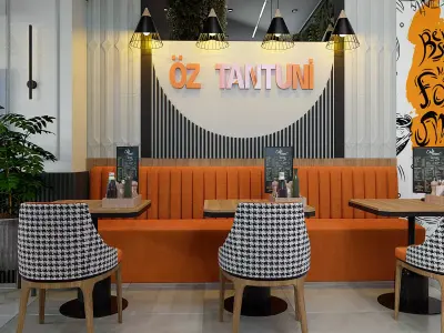 Cafe Restaurant Interior Design Scene 3D model