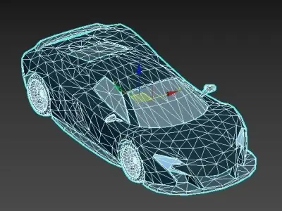 Simple Sport Car Pack for Game Low-poly 3D model
