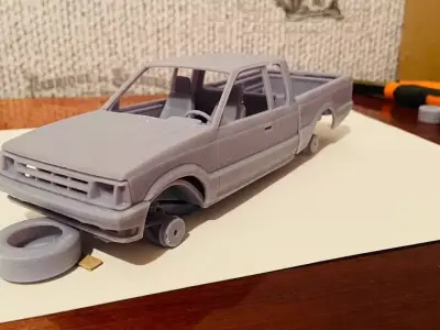 MAZDA B2000 Extended Cab 1986 3D print model