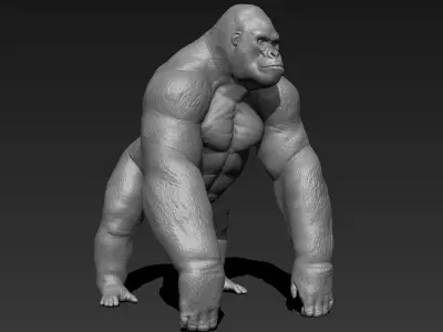 Gorilla 3d Print Ready 3D model