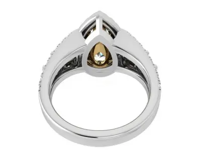 Pear Halo Ring 3584 3D print model