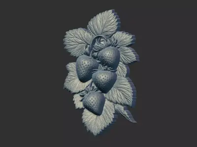 stawberry cnc model 3dmodel  3D print model