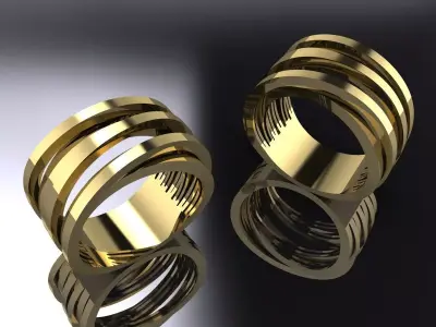 Jewelry Ring Gold 3D print model
