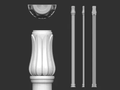 Columns Classical  Decoration N43 44 3D model
