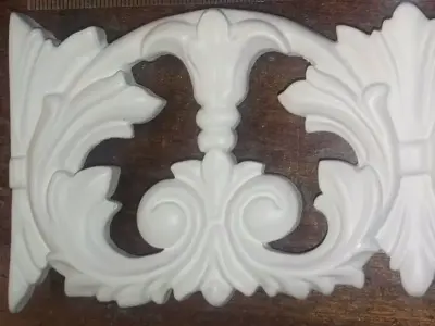 Bas-relief ornate scrolls 3D print model