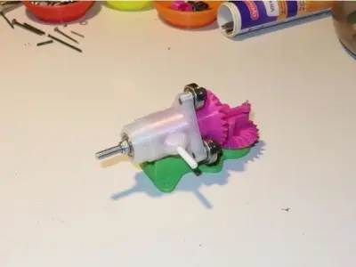 Air engine with rotating cylinder and Labello piston 3D print model