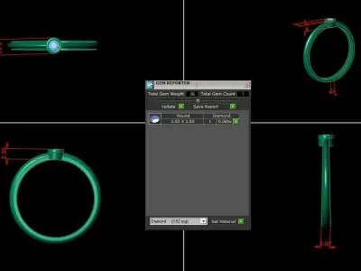 Solitaire Ring Version 1 SR3 3D model