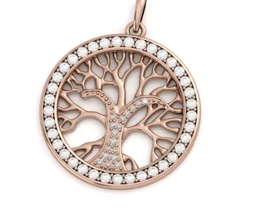 Tree of Life Pendant  Luxury 3D Printable Jewelry Model  3D print model