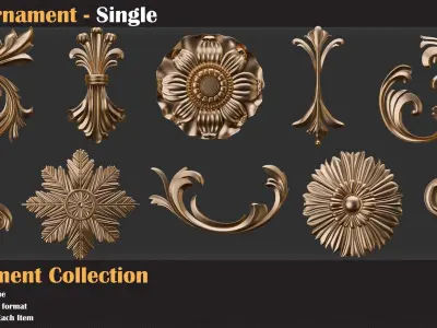 50 Ornament Single - Vol 08 3D model