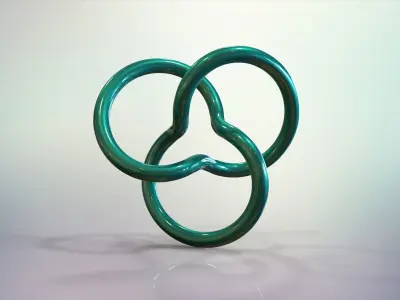 Torus Knots Low-poly 3D model