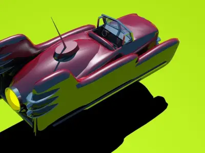 Low Poly Aerocar chevrolet car Low-poly 3D model