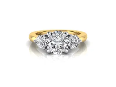 Trinity Style Engagement Ring 3D print model