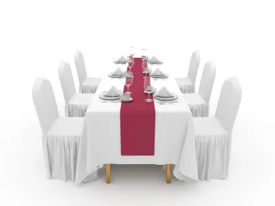 Banquet Table and Chair 94 3D model