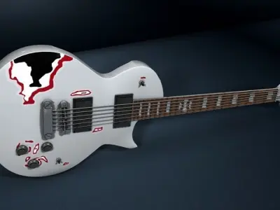 James Hetfield truckster guitar 3D model