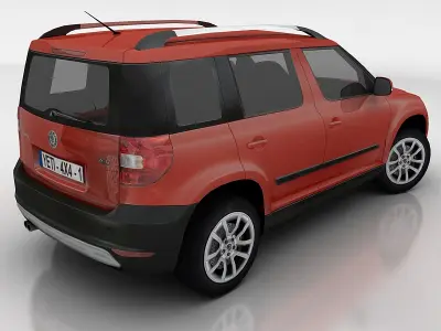 Skoda Yeti Low-poly 3D model