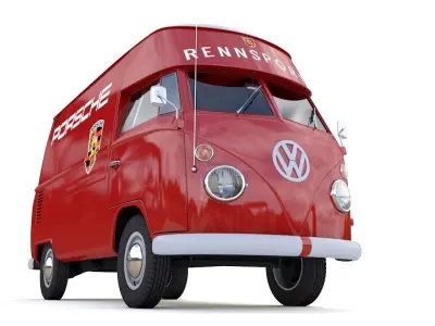 VOLKSWAGEN T1 RENNSPORT PORSCHE 1965 3D model