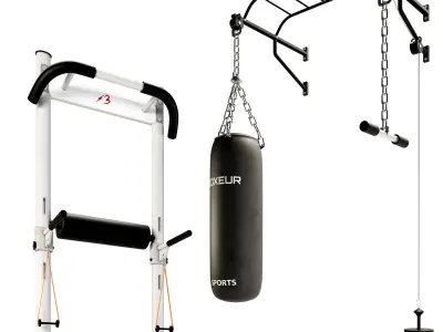 Gym Equipment Low-poly 3D model