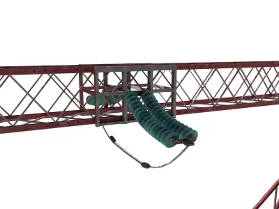 Electricity Pole 3 Low-poly 3D model