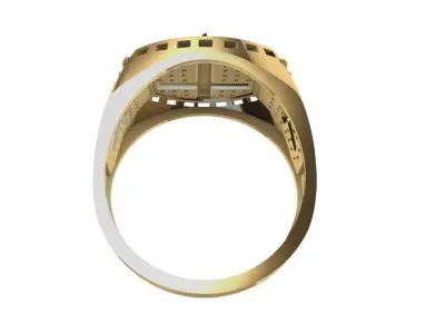 Anillo para caballero-hombre -de cristo v-  3D print model