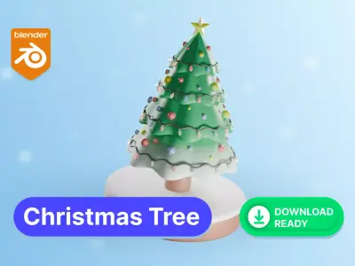 Christmas Tree Low-poly 3D model