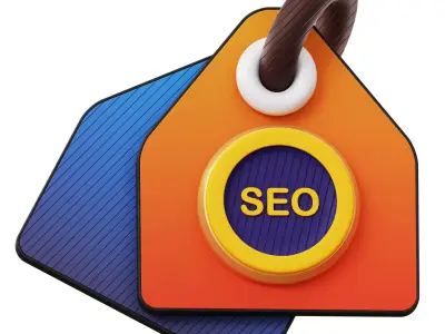 3D SEO Tag Low-poly 3D model