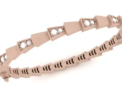 Bracelet 0035 - Snake 3D print model