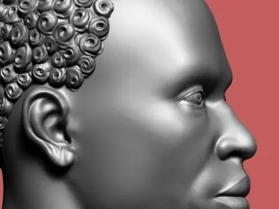 Man Bust 3D print model