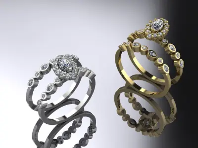 Jewelry Ring Gold 3D print model
