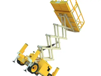 Engine Powered Scissor Lift 3D model