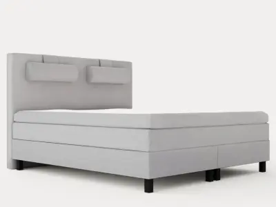 Lucky Continental Bed 180x200memory Low-poly 3D model