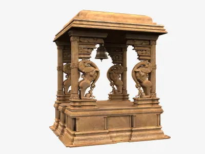 hindu temple bell 3D model