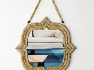 Mirror With Four Points by ZARA HOME 3D model