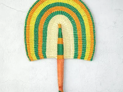 African Handwoven Fan 1 3D model