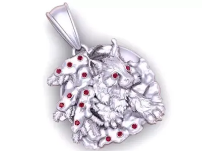 gold cat pendant  3D print model