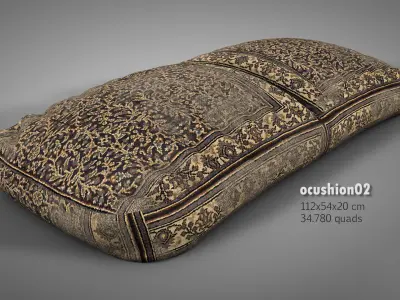 Old Floor Cushions 3D model