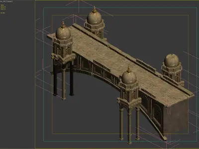 Castle Stone Bridge 3D model