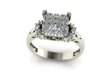 fancy Engagement ring 3D print model