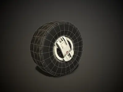 WHEEL AND TIRE 6 3D model Low-poly 3D model