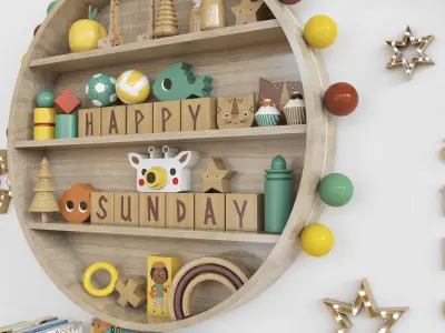 toys and funiture set 100 3D model