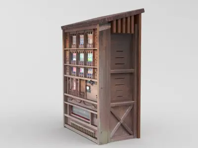 Edo Vending Machine Low-poly 3D model