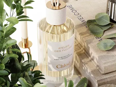 Decorative Set 209 Low-poly 3D model