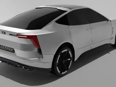 Streamlined Sedan 3D Model - Smooth and Elegant Design 3D model