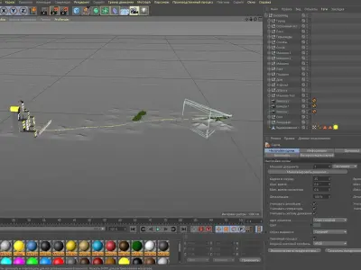 Ilustration of winter and new year Low-poly 3D model