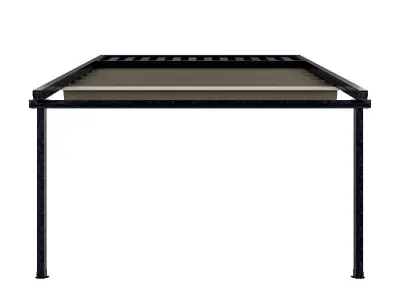 Motorized Pergola 5 damaged painted steel 3D model