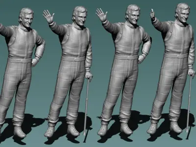 Alex Zanardi Car Racer 3D print model