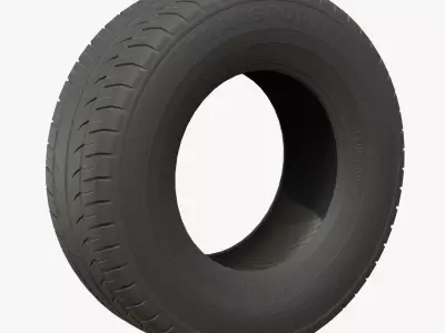 Generic Tire 01 Low-poly 3D model