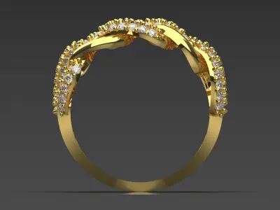 woman ring jr00156 3D print model